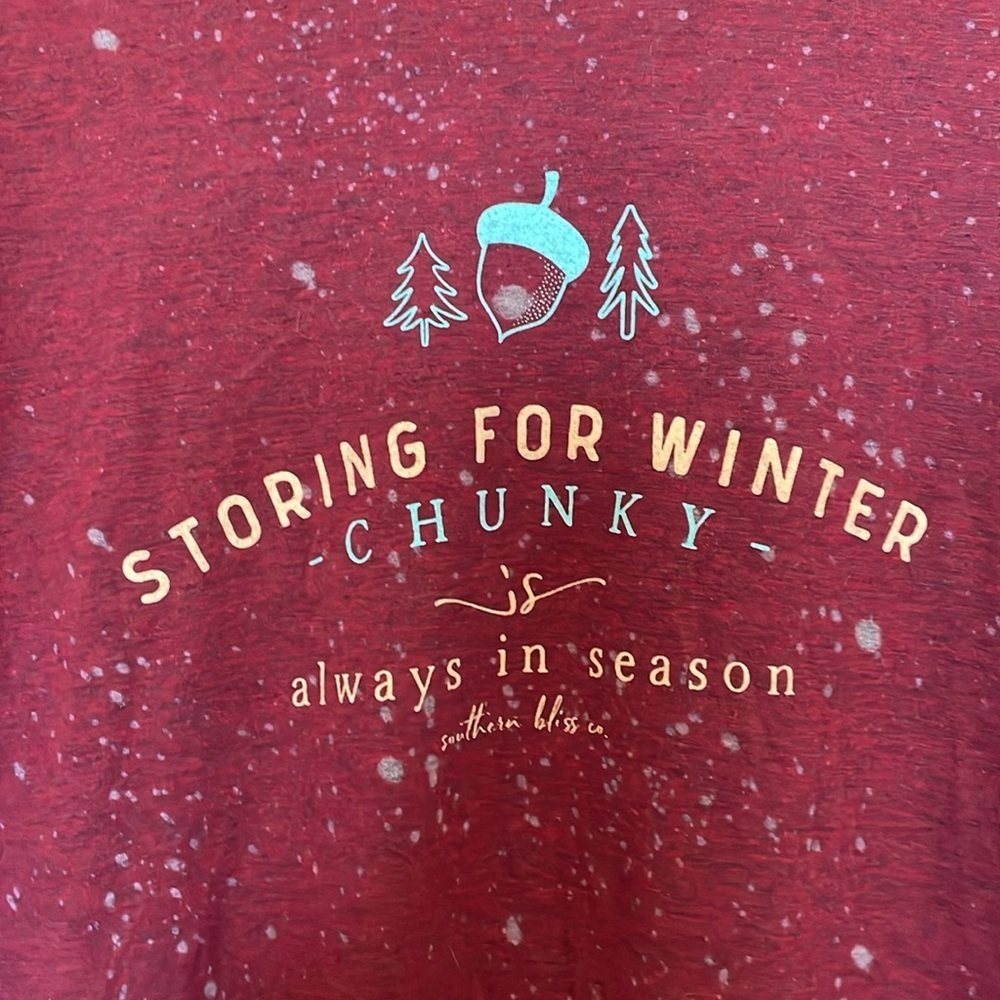 Southern Bliss Co. Women’s 3XL long sleeved Tshirt. Burgundy speckled w/ gray